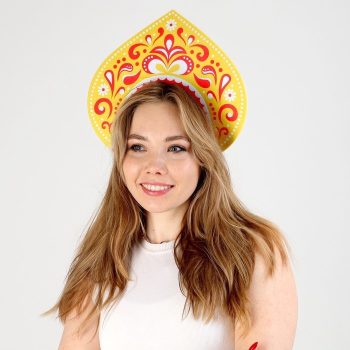 Карнавальный кокошник &laquo;Царица&raquo; из фетра