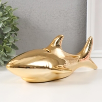 Копилка керамика "Золотая акула" 24,5х12,5х11 см Копилка керамика "Золотая акула" 24,5х12,5х11 см