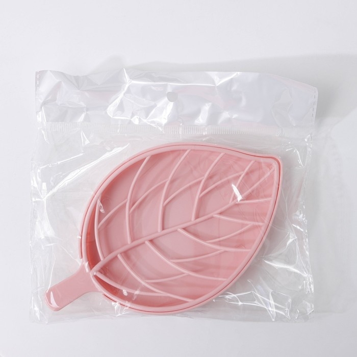 Мыльница &laquo;Лист&raquo;, пластик, 17,5&times;10,5&times;2 см, цвет МИКС