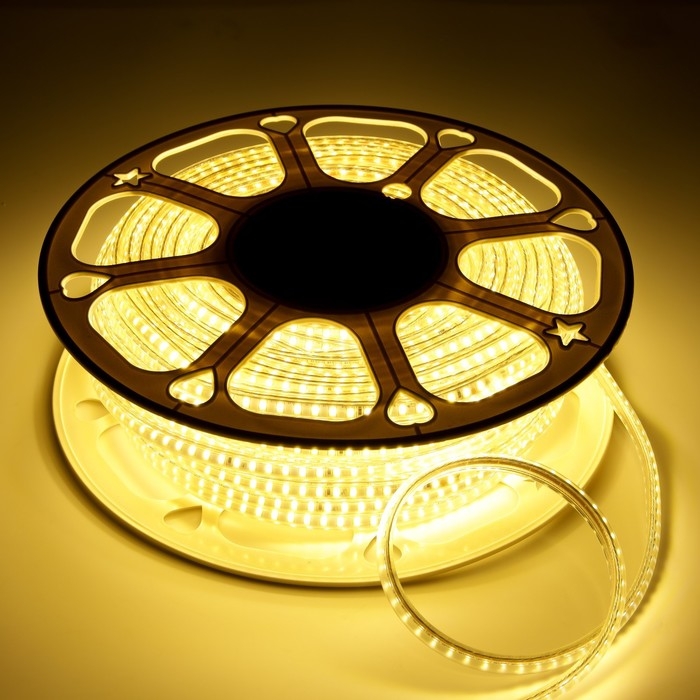 Светодиодная лента General 11 × 6 мм, 50 м, IP68, SMD2835, 60 LED/м, 9.6 Вт/м, 220 В, 3000К Светодиодная лента General 11 × 6 мм, 50 м, IP68, SMD2835, 60 LED/м, 9.6 Вт/м, 220 В, 3000К