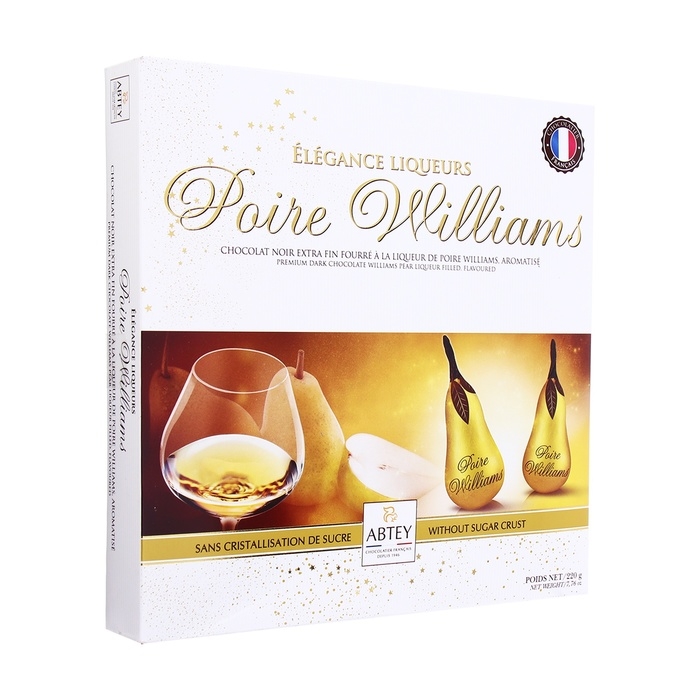 Новый год. Шоколад фигурный ELEGANCE POIRE WILLIAMS, с ликёром Poire Williams, ассорти, 20 г