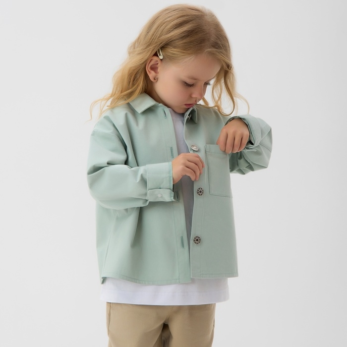 Рубашка детская MINAKU: Jeans collection, цвет мятный, рост 98 см Рубашка детская MINAKU: Jeans collection, цвет мятный, рост 98 см