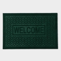Коврик придверный Доляна Welcome, ромбы, влаговпитывающий, без окантовки, 38&times;58 см, цвет МИКС