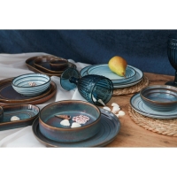 Блюдо фарфоровое овальное Magistro Garland, 18&times;9,8&times;2,5 см, цвет синий