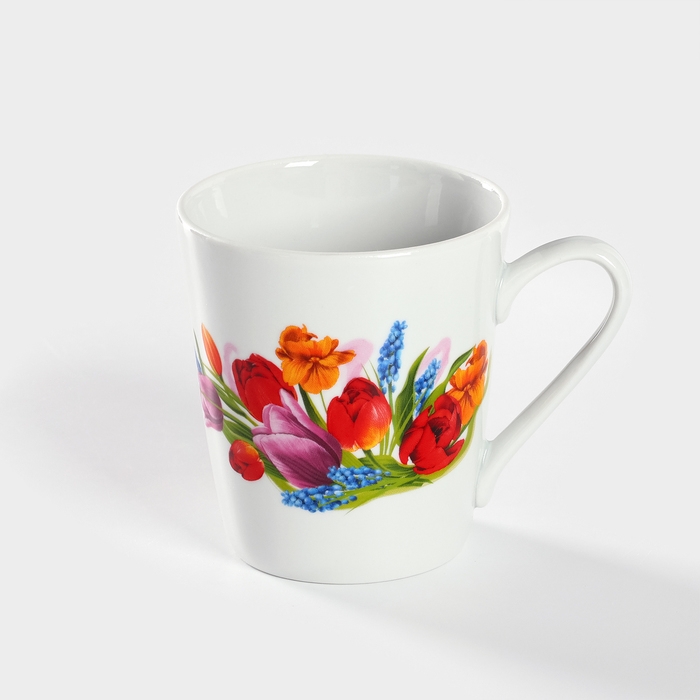 Кружка фарфоровая &laquo;Майский букет&raquo;, 300 мл, d=8,7 см