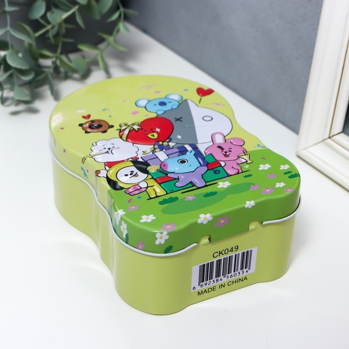 Копилка металл Копилка металл "Костюмированная вечеринка в зоопарке" с замком и ключами 15х6,5х12 см