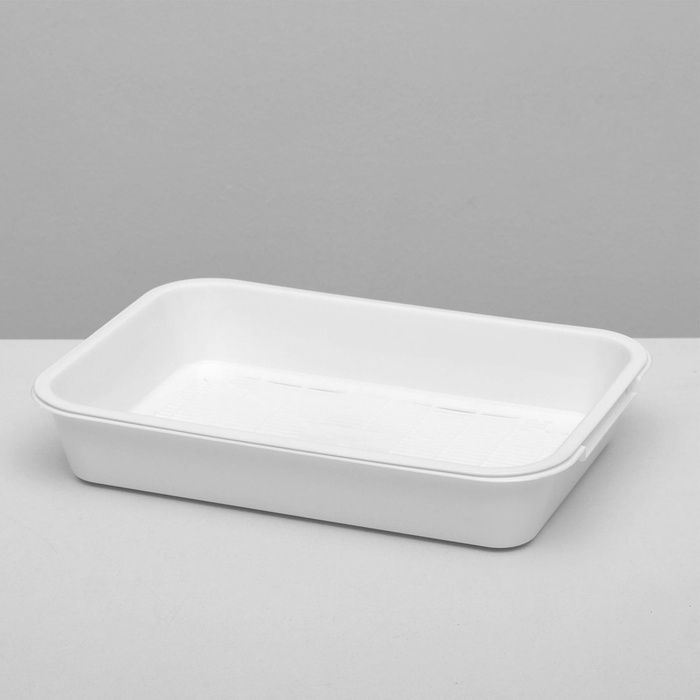 Туалет средний с сеткой 36 х 26 х 6,5 см, белый Туалет средний с сеткой 36 х 26 х 6,5 см, белый