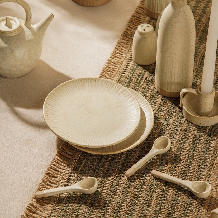 Набор тарелок керамических SL Home &laquo;Виенто&raquo;, d=28 см, цвет бежевый