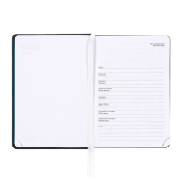 Ежедневник датированный 2025 года, deVENTE. Flag, B5 168 листов, deVENTE. Duo, твердая обложка кожзам с поролоном, шелкография, перфорация, ляссе, блок 70 г/м2