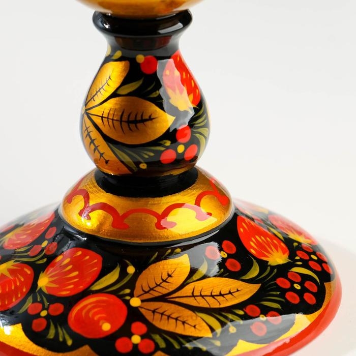 Фруктовница на ножке &laquo;Хохлома&raquo;