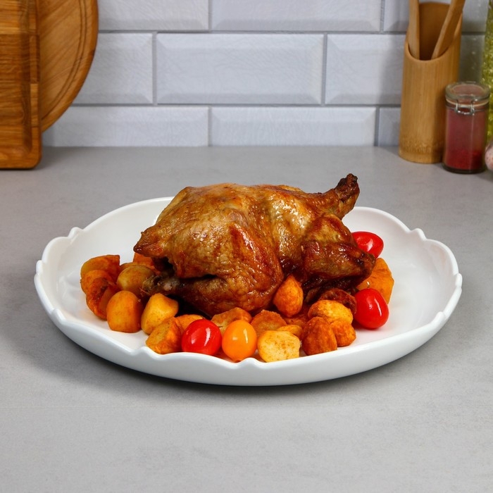 Блюдо «Волна», 36 см, 1.5 л, круглое, фарфор, Иран Блюдо «Волна», 36 см, 1.5 л, круглое, фарфор, Иран