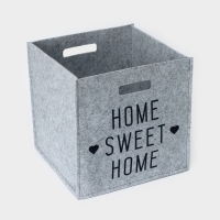 Корзина для хранения Sweet Home, 30&times;30&times;30 см, цвет серый