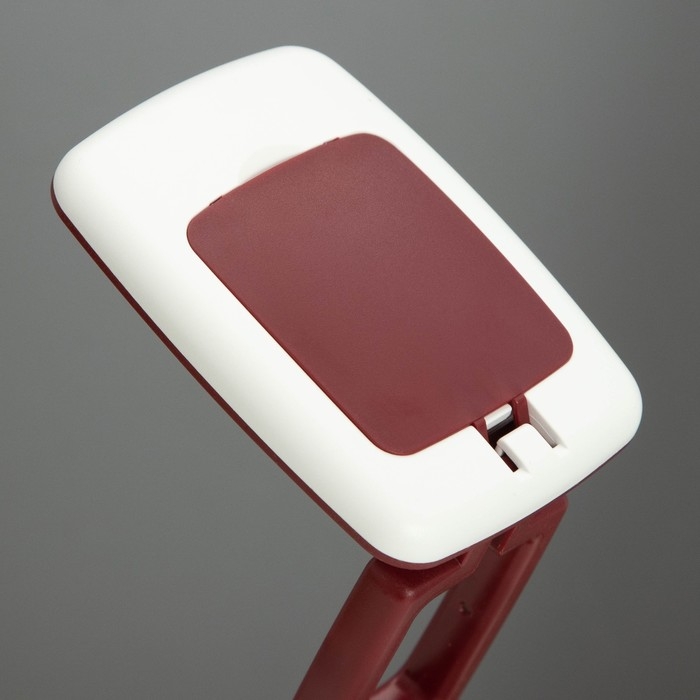 Настольная лампа с лупой 3х Настольная лампа с лупой 3х "Раскладушка" LED 5Вт 3000К 3хААА бордовый 9х6,5х25см RISALUX