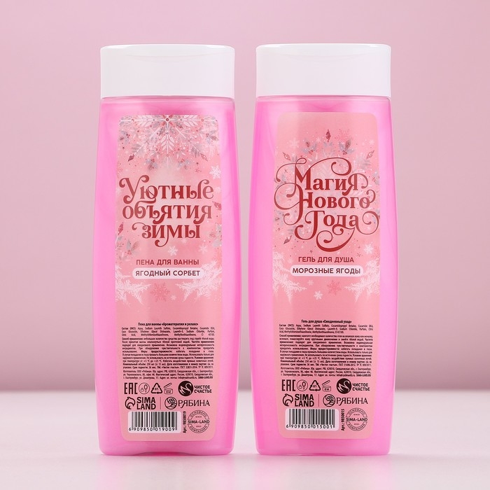Подарочный набор косметики новогодний &laquo;Верь в мечту&raquo;, гель для душа и пена для ванны, 2 х 250 мл, Новый Год