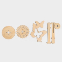 Салфетница деревянная «Бабочки», 24,5×9×8 см, на пьедестале Салфетница деревянная «Бабочки», 24,5×9×8 см, на пьедестале