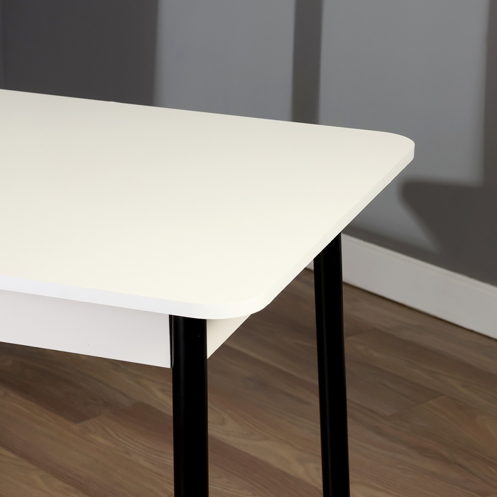 Стол кухонный Лион 1, 1100х700х750, Белый матовый