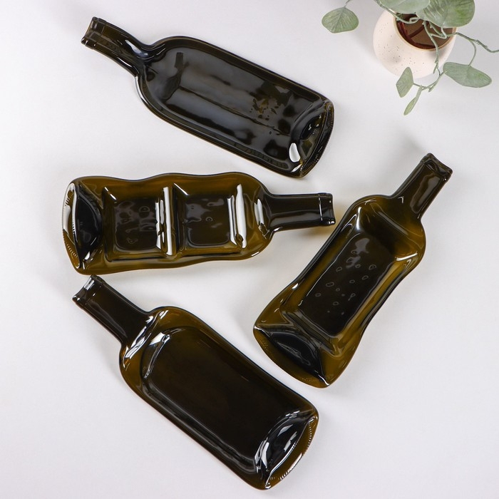 Набор подарочный &laquo;Винная коллекция&raquo;, стеклянный, 4 предмета: 4 менажницы h=31 см