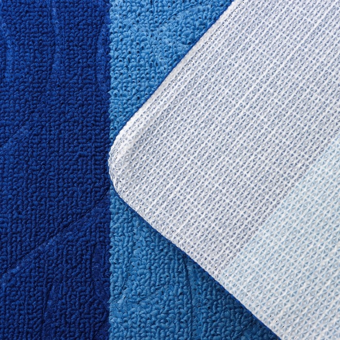 Коврик для дома Доляна «Листья», 40×60 см, цвет синий Коврик для дома Доляна «Листья», 40×60 см, цвет синий