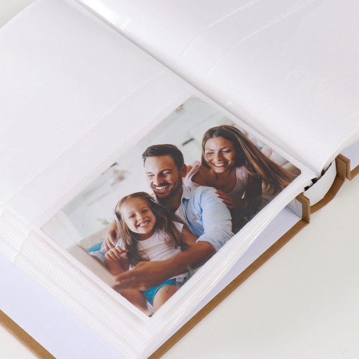 Фотоальбом на 200 фото 10х15 см "Крафт" МИКС 5,5х20,8х26,5 см