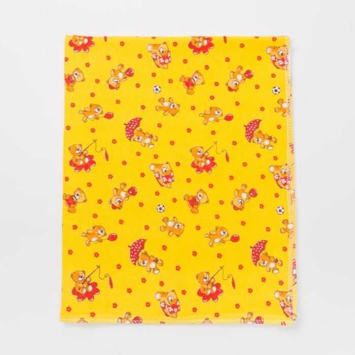 Пеленка фланелевая, размер 75х120 см, цвет МИКС, 170 г/м2, хлопок 100%