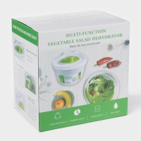 Центрифуга для сушки зелени "Оазис" 3,2 л, пластик, цвет бело-зеленый Центрифуга для сушки зелени "Оазис" 3,2 л, пластик, цвет бело-зеленый