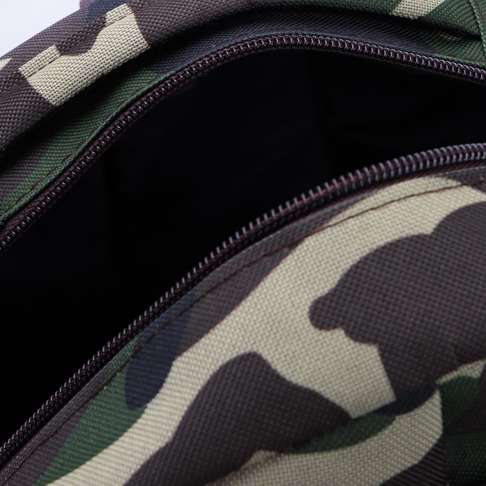 Рюкзак туристический, 16 л, отдел на молнии, 3 наружных кармана, &laquo;ЗФТС&raquo;, цвет зелёный/камуфляж