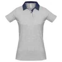 Рубашка поло женская DNM Forward серый меланж, размер L