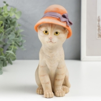 Сувенир полистоун "Кошечка в дамской шляпке" 16,5х7,5х10 см Сувенир полистоун "Кошечка в дамской шляпке" 16,5х7,5х10 см