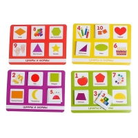 Лото «Цифры и формы», 1-4 игрока, 3+ Лото «Цифры и формы», 1-4 игрока, 3+