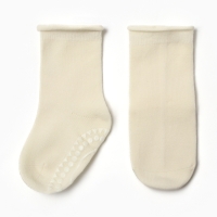 Носки детские MINAKU со стоперами, цвет молочный, 7-10 см