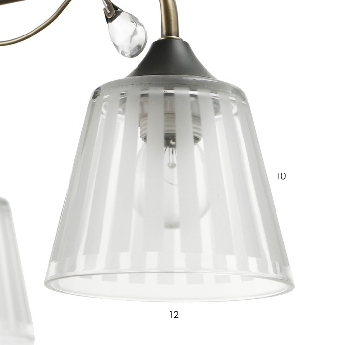 Люстра "Шарлин" 3хЕ27 40Вт черный-латунь 49х49х29 см BayerLux