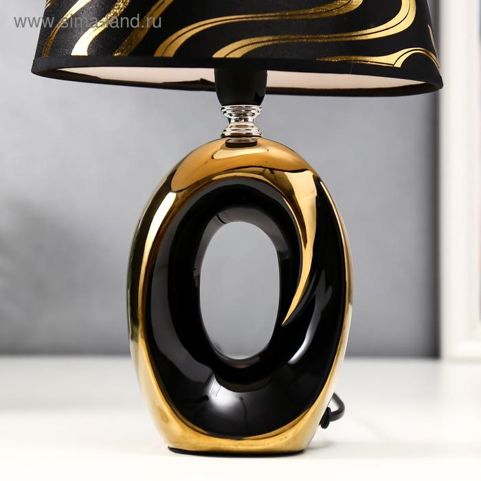 Лампа настольная 36674/1 E14 40Втчёрный - золото H32,5 см RISALUX
