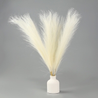 Пампасная искусственная трава, высота 43 см, набор 3 шт., цвет молочный Пампасная искусственная трава, высота 43 см, набор 3 шт., цвет молочный