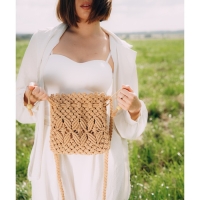 Сумка женская SL Home, ручное плетение, хлопок, длина ручек 55 см, 22&times;22 см
