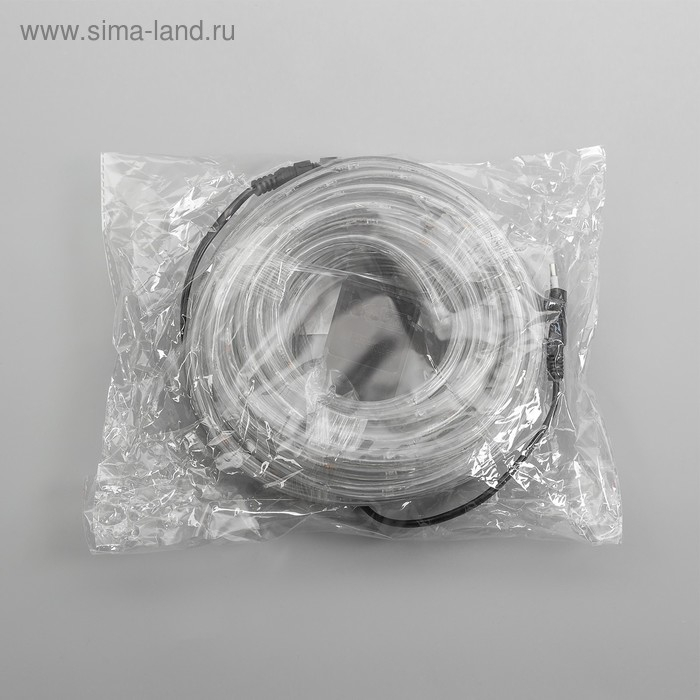 Световой шнур Luazon Lighting 10 мм, IP65, 20 м, 24 LED/м, 220 В, 8 режимов, свечение жёлтое