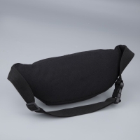 Сумка поясная, текстильная PRINCIPE, 35 х 12 х 5 см, светоотр. нашивки, отд на молнии, чёрная