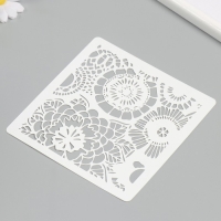 Трафарет "Цветочный орнамент 2" 15х15 см