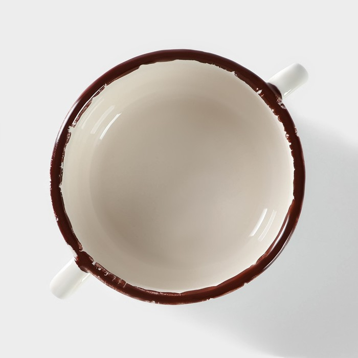 Бульонница фарфоровая Antica perla, 300 мл, d=11,5 см, цвет белый