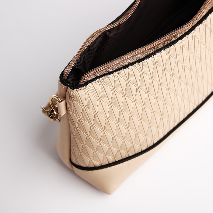 Сумка кросс-боди на молнии, цвет бежевый