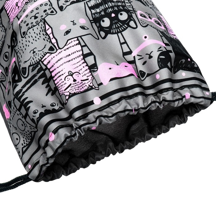 Мешок для обуви 435 х 360 мм, Stavia (плотность 600D с водоотталкивающей ПУ-пропиткой) Мешок для обуви 435 х 360 мм, Stavia (плотность 600D с водоотталкивающей ПУ-пропиткой) "Кошачья семейка"