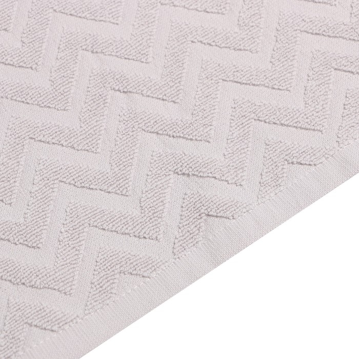 Полотенце махровое LoveLife Zig-Zag, 70х130 см, цвет пыльно-лавандовый, 100% хл, 450 гр/м2