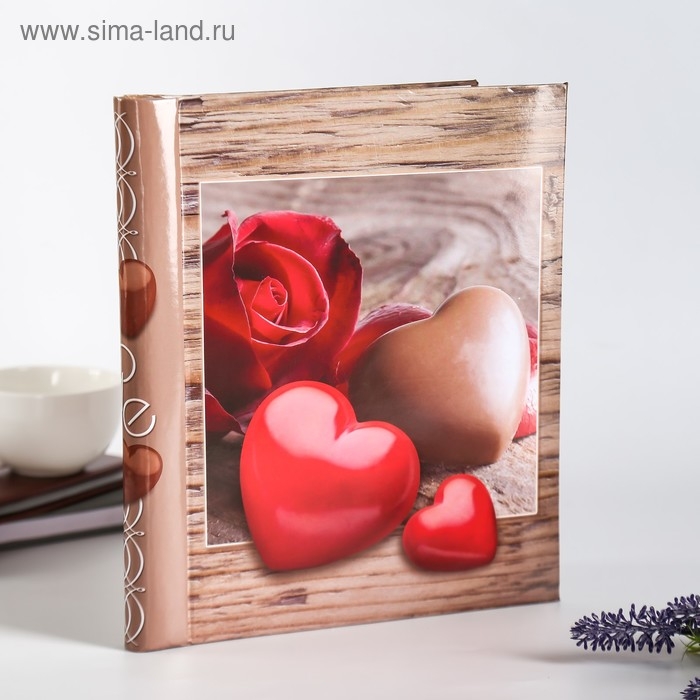 Фотоальбом 10 магнитных листов "Сердечки" 23X28см