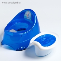 Горшок детский антискользящий &laquo;Бэйби-Комфорт&raquo; с крышкой, съёмная чаша, цвет голубой, синий