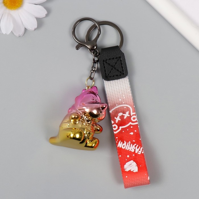 Брелок пластик с карабином, ремешком Брелок пластик с карабином, ремешком "Динозаврик" голография 3,7х4,5х5 см