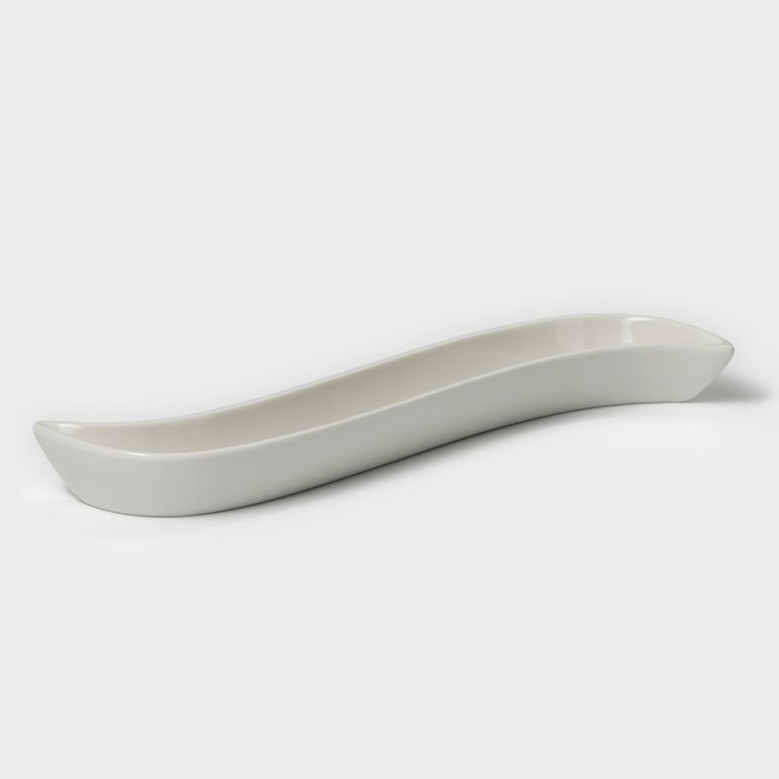 Блюдо для оливок керамическое &laquo;Серпан&raquo;, 150 мл, 26&times;9&times;3 см, цвет белый