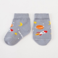 Носки Крошка Я "Космос", серый, 10-12 см Носки Крошка Я "Космос", серый, 10-12 см