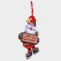 Декоративное украшение (подвеска) "Дедушка мороз на коньках" 33,5х24,5 см Декоративное украшение (подвеска) "Дедушка мороз на коньках" 33,5х24,5 см