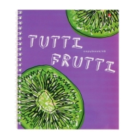 Тетрадь А5+, 48 листов в клетку на гребне FRESH&FRUITY, обложка мелованный картон, глянцевая ламинация, МИКС Тетрадь А5+, 48 листов в клетку на гребне FRESH&FRUITY, обложка мелованный картон, глянцевая ламинация, МИКС