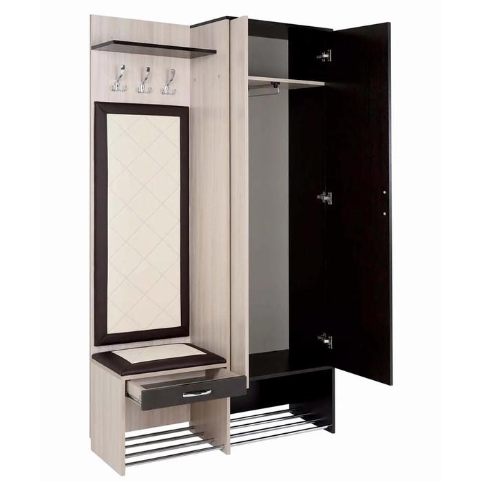 Прихожая Ольга 4, Ясень шимо светлый/Венге