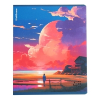 Тетрадь 48 листов в клетку, ErichKrause "Бирюзовые миры", обложка мелованный картон, матовая ламинация, блок офсет 100% белизна, МИКС